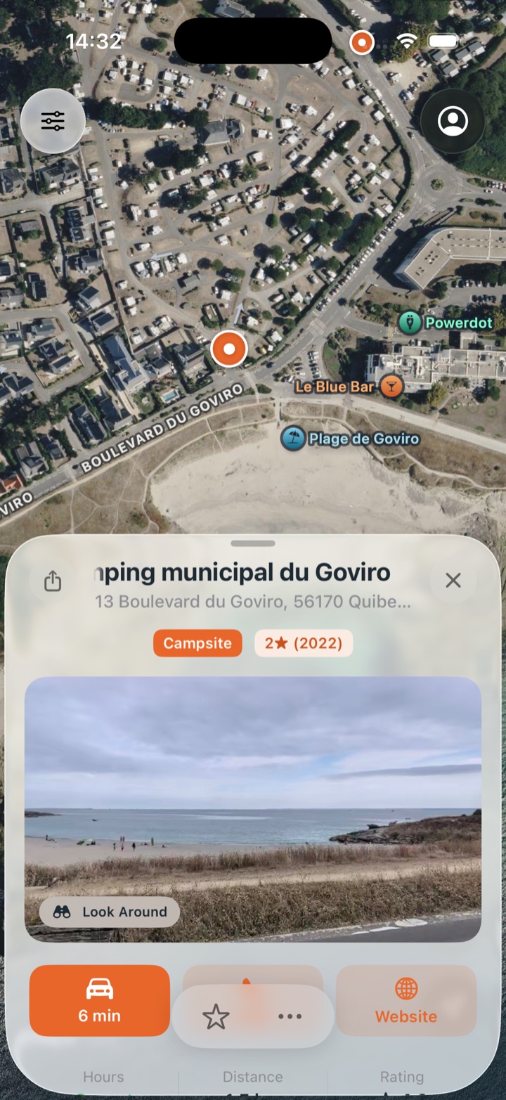 Fiche du Camping municipal du Goviro avec aperçu Look Around